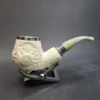 MBSD Meerschaum Spigot, Triple Mounted Silver, Block Meerschaum Pipe [SOLD OUT] - Image 5