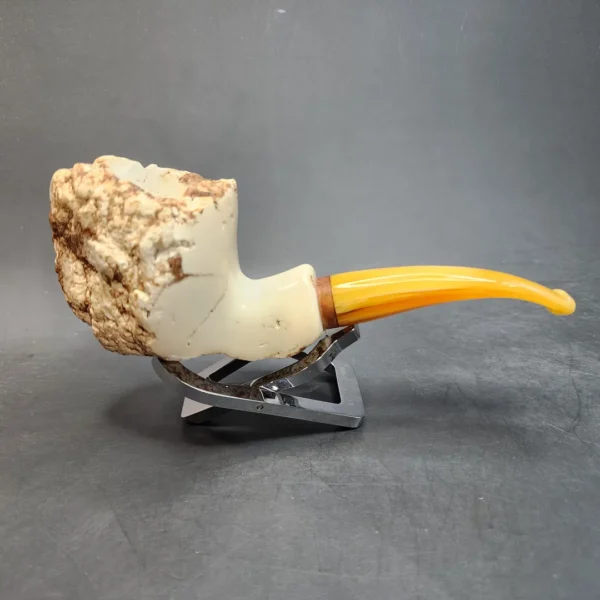 MBSD Meerschaum Natural, Freehand Block Meerschaum Pipe, Briar-Mortise - Image 5