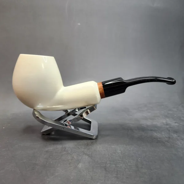 MBSD Meerschaum Deluxe, Large Bent Apple Block Meerschaum Pipe, Briar-Mortis [SOLD OUT] - Image 5