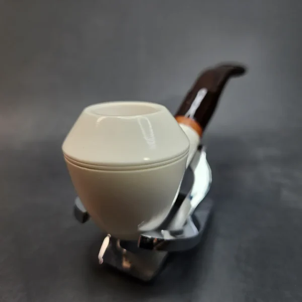 MBSD Meerschaum Deluxe, Bent Rhodesian Block Meerschaum Pipe, Briar-Mortis [SOLD OUT] - Image 5