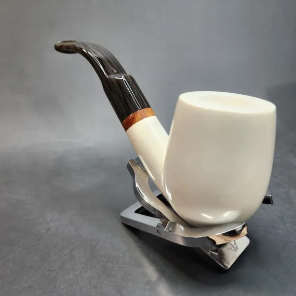 MBSD Meerschaum Deluxe, Marble Billiard Apple Block Meerschaum Pipe, Briar-Mortis [SOLD OUT] - Image 5