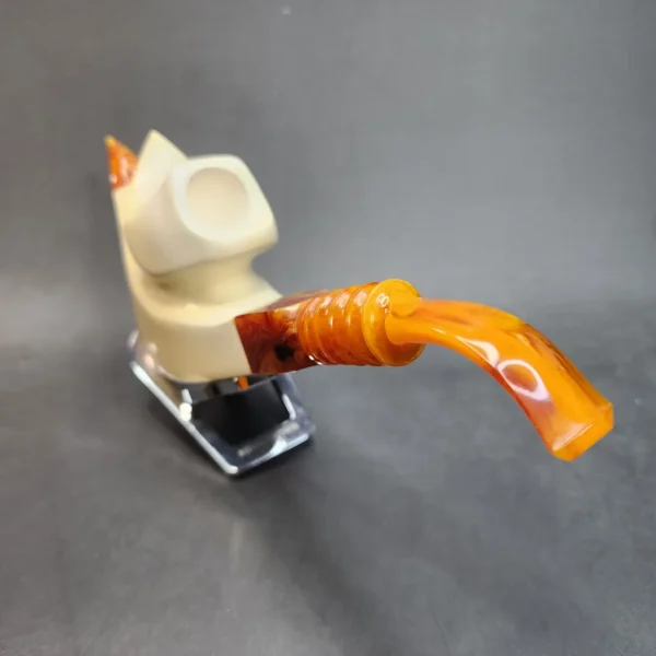 Sadik Yanik Jumbo Cavalier Block Meerschaum Pipe, Fitted Case [SOLD OUT] - Image 5