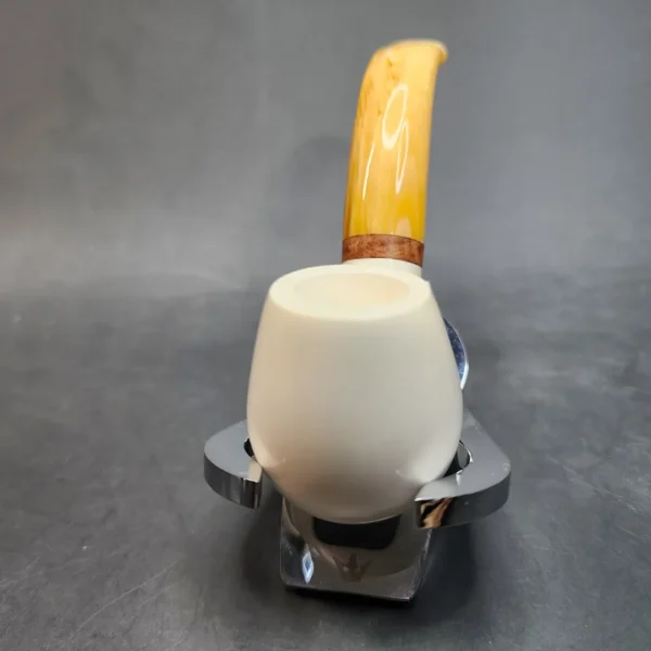 MBSD Meerschaum Deluxe, Bent Apple Block Meerschaum Pipe, Briar-Mortis [SOLD OUT] - Image 5