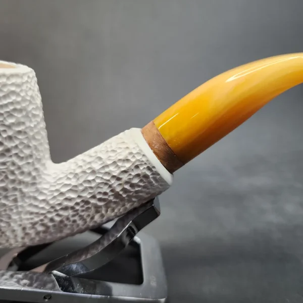 MBSD Meerschaum Deluxe, Bent Egg Block Meerschaum Pipe, Briar-Mortis [SOLD OUT] - Image 5