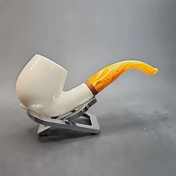MBSD Meerschaum Deluxe, Bent Apple Block Meerschaum Pipe, Briar-Mortis [SOLD OUT] - Image 5