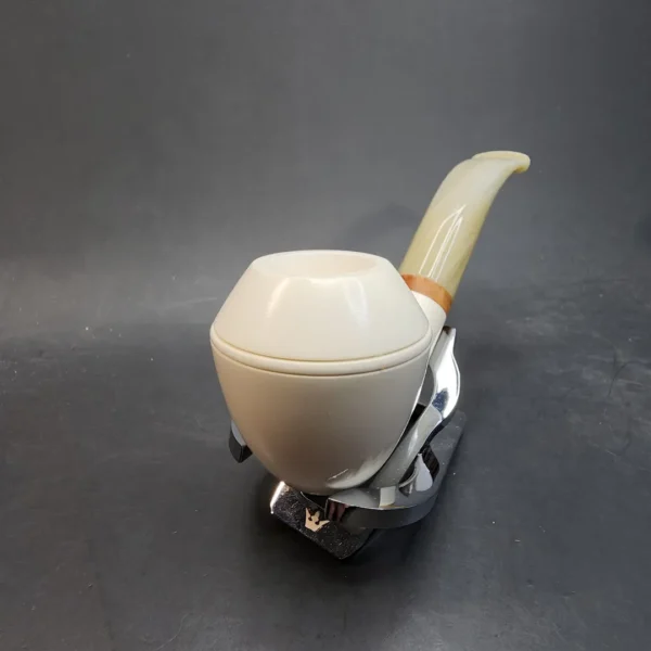 MBSD Meerschaum Deluxe, Bent Rhodesian Block Meerschaum Pipe, Briar-Mortis [SOLD OUT] - Image 5