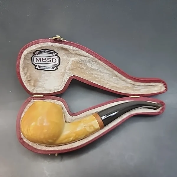 MBSD Meerschaum Deluxe, Bent Author Block Meerschaum Pipe, Briar-Mortis [SOLD OUT] - Image 5