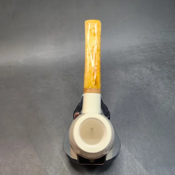 MBSD Meerschaum Deluxe Slightly Bent Egg, Block Meerschaum Pipe [SOLD OUT] - Image 6