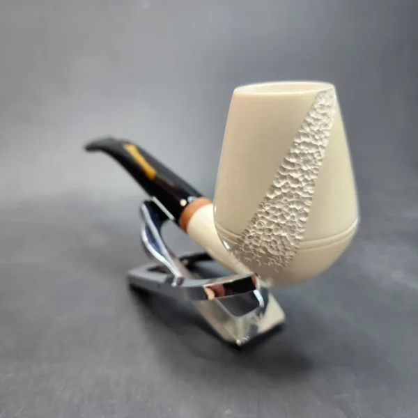 MBSD Meerschaum Deluxe Bent Rhodesian Block Meerschaum Pipe, Briar-Mortis [SOLD OUT] - Image 6