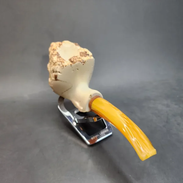 MBSD Meerschaum Natural, Freehand Block Meerschaum Pipe, Briar-Mortise - Image 6