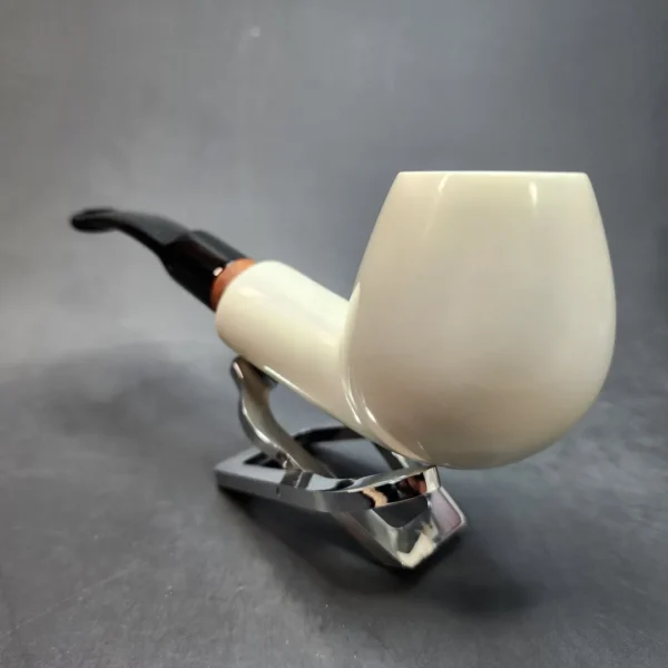 MBSD Meerschaum Deluxe, Large Bent Apple Block Meerschaum Pipe, Briar-Mortis [SOLD OUT] - Image 6
