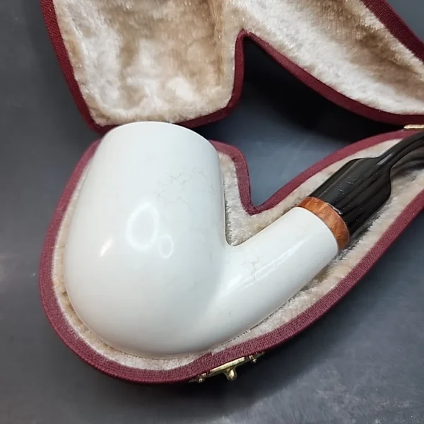 MBSD Meerschaum Deluxe, Marble Billiard Apple Block Meerschaum Pipe, Briar-Mortis [SOLD OUT] - Image 6