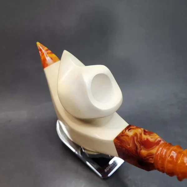 Sadik Yanik Jumbo Cavalier Block Meerschaum Pipe, Fitted Case [SOLD OUT] - Image 6