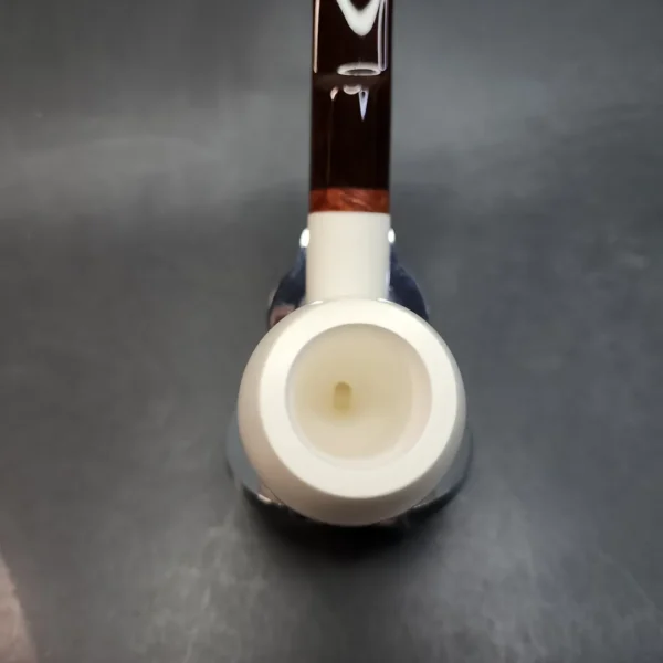 MBSD Meerschaum Deluxe, Bent Danish Egg, Block Meerschaum Pipe, Briar-Mortis [SOLD OUT] - Image 6