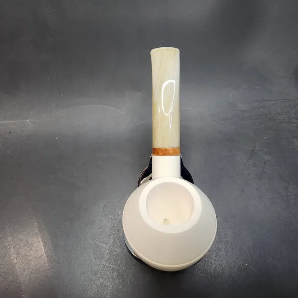 MBSD Meerschaum Deluxe, Bent Rhodesian Block Meerschaum Pipe, Briar-Mortis [SOLD OUT] - Image 6