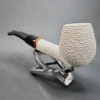 MBSD Meerschaum Deluxe, Rusticated Bent Egg, Block Meerschaum Pipe, Briar-Mortis [SOLD OUT] - Image 6