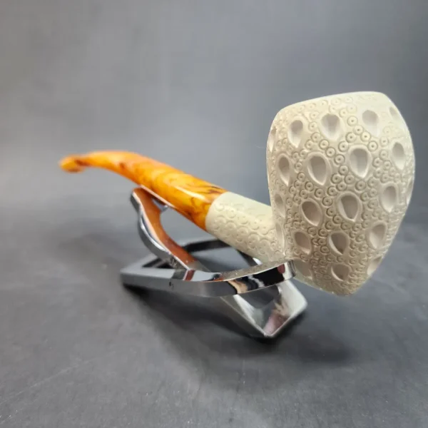 MBSD Meerschaum Lattice Acorn Block Meerschaum Pipe, Fitted Case [SOLD OUT] - Image 6