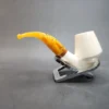 MBSD Meerschaum Deluxe, Bent Rhodesian Block Meerschaum Pipe, Briar-Mortise [SOLD OUT] - Image 7