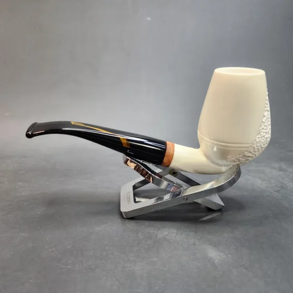 MBSD Meerschaum Deluxe Bent Rhodesian Block Meerschaum Pipe, Briar-Mortis [SOLD OUT] - Image 7