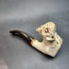 MBSD Meerschaum Deluxe Natural, Freehand Block Meerschaum Pipe, Briar-Mortise - Image 7