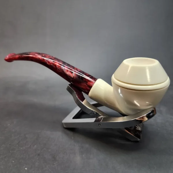 MBSD Meerschaum Bent Rhodesian Block Meerschaum Pipe, Fitted Case [SOLD OUT] - Image 7