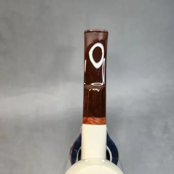 MBSD Meerschaum Deluxe, Bent Danish Egg, Block Meerschaum Pipe, Briar-Mortis [SOLD OUT] - Image 7