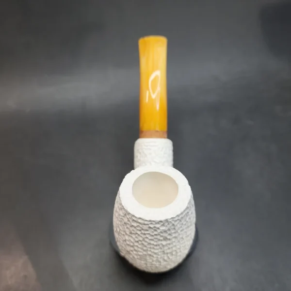 MBSD Meerschaum Deluxe, Bent Egg Block Meerschaum Pipe, Briar-Mortis [SOLD OUT] - Image 7