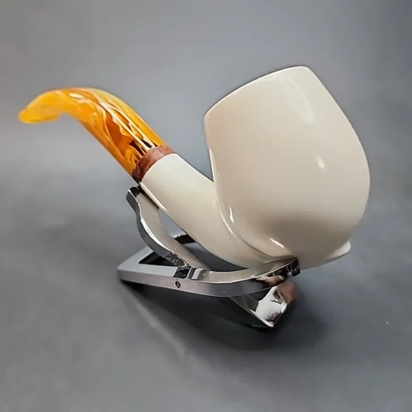 MBSD Meerschaum Deluxe, Bent Apple Block Meerschaum Pipe, Briar-Mortis [SOLD OUT] - Image 7