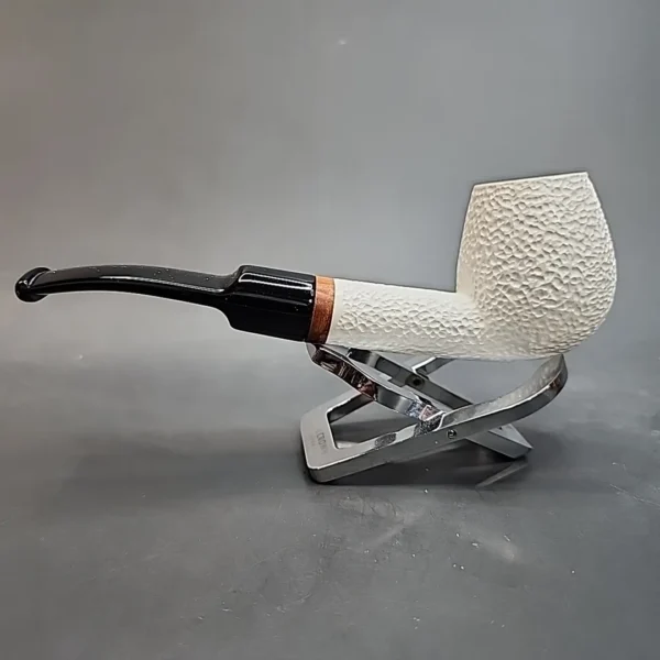 MBSD Meerschaum Deluxe, Rusticated Bent Egg, Block Meerschaum Pipe, Briar-Mortis [SOLD OUT] - Image 7
