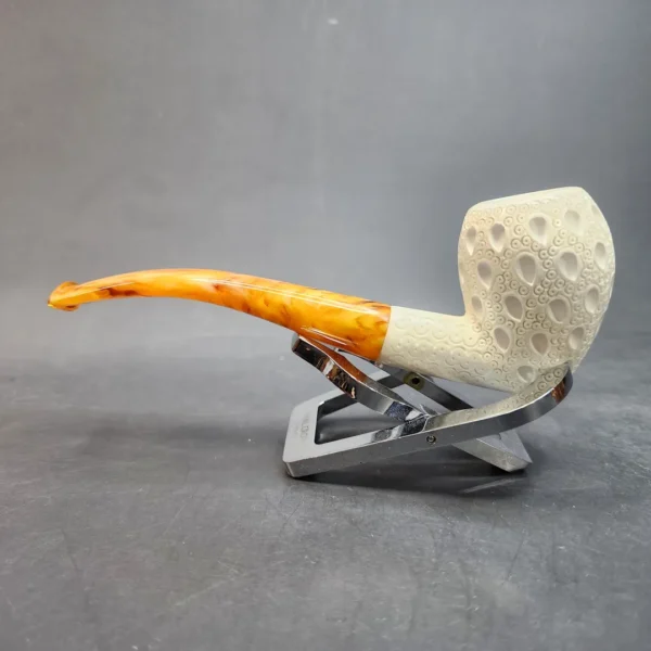 MBSD Meerschaum Lattice Acorn Block Meerschaum Pipe, Fitted Case [SOLD OUT] - Image 7