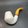 MBSD Meerschaum Deluxe, Bent Rhodesian Block Meerschaum Pipe, Briar-Mortise [SOLD OUT] - Image 8
