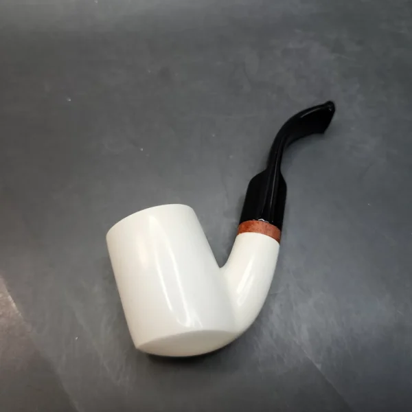 MBSD Meerschaum Deluxe, Bent Billiard Block Meerschaum Pipe, Briar-Mortis [SOLD OUT] - Image 8