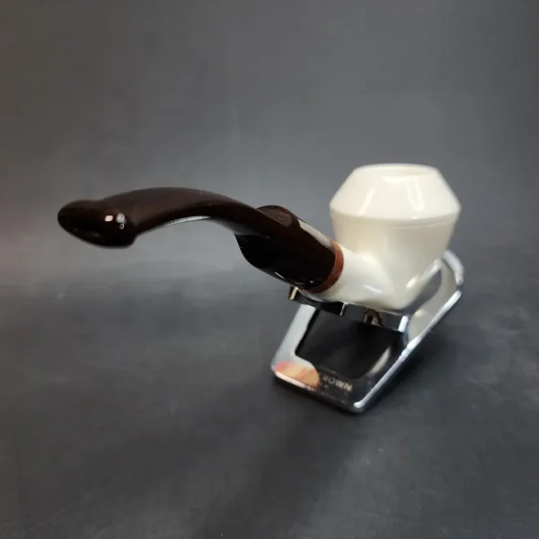 MBSD Meerschaum Deluxe, Bent Rhodesian Block Meerschaum Pipe, Briar-Mortis [SOLD OUT] - Image 8