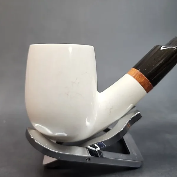 MBSD Meerschaum Deluxe, Marble Billiard Apple Block Meerschaum Pipe, Briar-Mortis [SOLD OUT] - Image 8