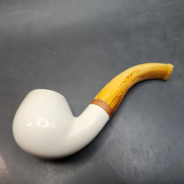 MBSD Meerschaum Deluxe, Bent Apple Block Meerschaum Pipe, Briar-Mortis [SOLD OUT] - Image 8