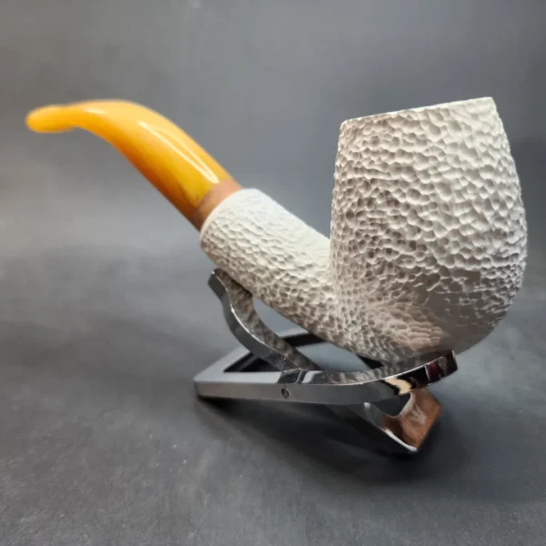 MBSD Meerschaum Deluxe, Bent Egg Block Meerschaum Pipe, Briar-Mortis [SOLD OUT] - Image 8