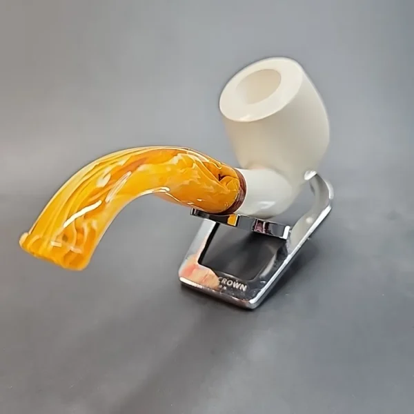 MBSD Meerschaum Deluxe, Bent Apple Block Meerschaum Pipe, Briar-Mortis [SOLD OUT] - Image 8