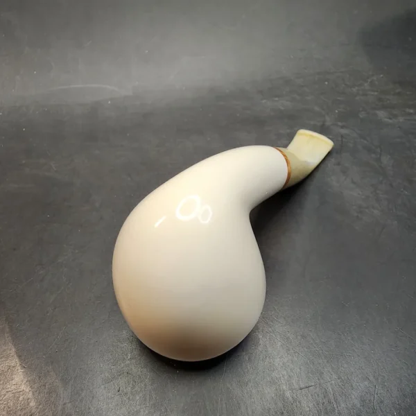 MBSD Meerschaum Deluxe, Bent Rhodesian Block Meerschaum Pipe, Briar-Mortis [SOLD OUT] - Image 8
