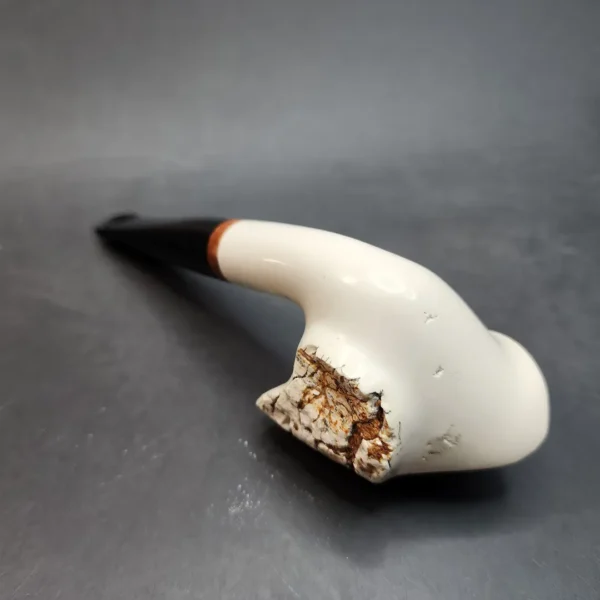 MBSD Meerschaum Deluxe Natural, Freehand Block Meerschaum Pipe, Briar-Mortise [SOLD OUT] - Image 8