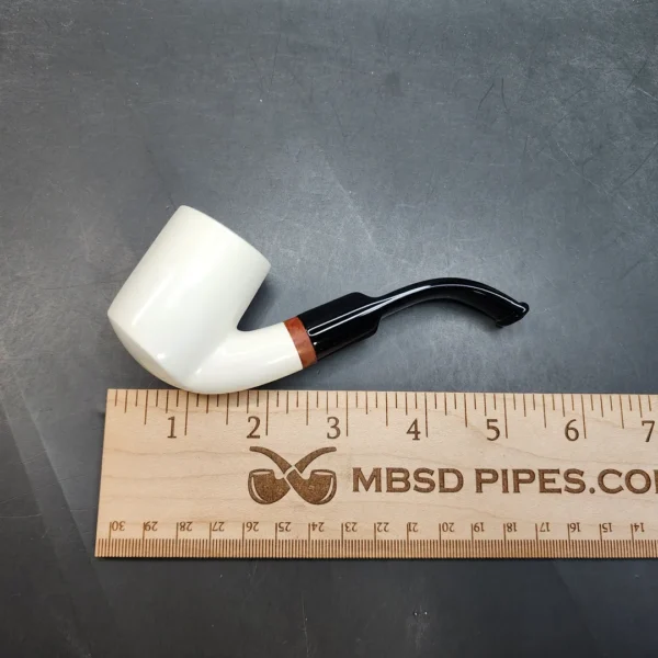 MBSD Meerschaum Deluxe, Bent Billiard Block Meerschaum Pipe, Briar-Mortis [SOLD OUT] - Image 9