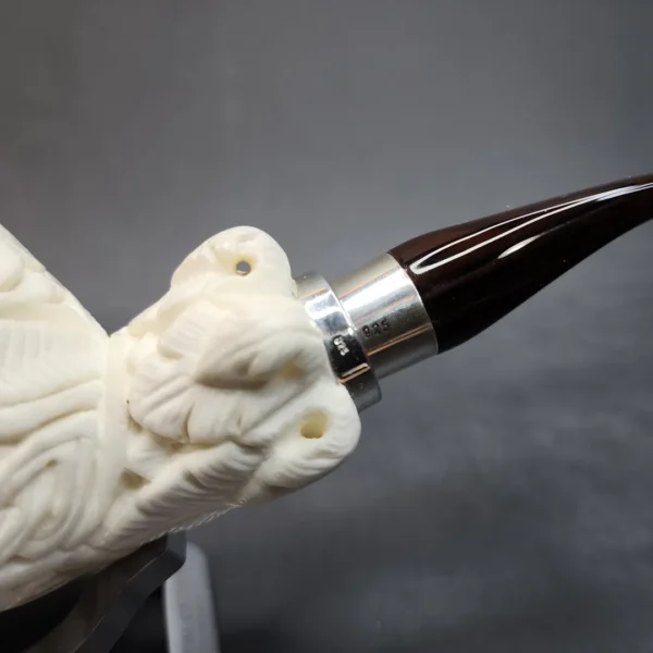 MBSD Meerschaum Spigot, Double Mounted Silver Block Meerschaum Pipe, Fitted Case [SOLD OUT] - Image 9