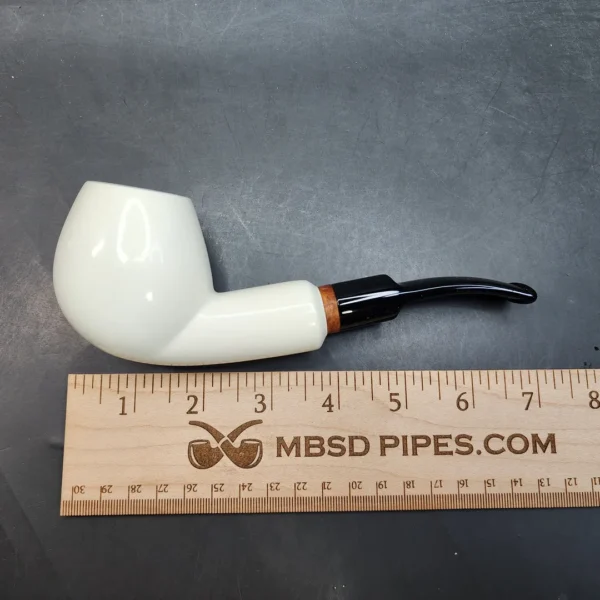 MBSD Meerschaum Deluxe, Large Bent Apple Block Meerschaum Pipe, Briar-Mortis [SOLD OUT] - Image 9