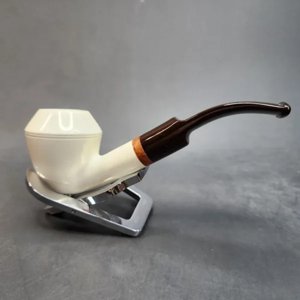 MBSD Meerschaum Deluxe, Bent Rhodesian Block Meerschaum Pipe, Briar-Mortis [SOLD OUT] - Image 9