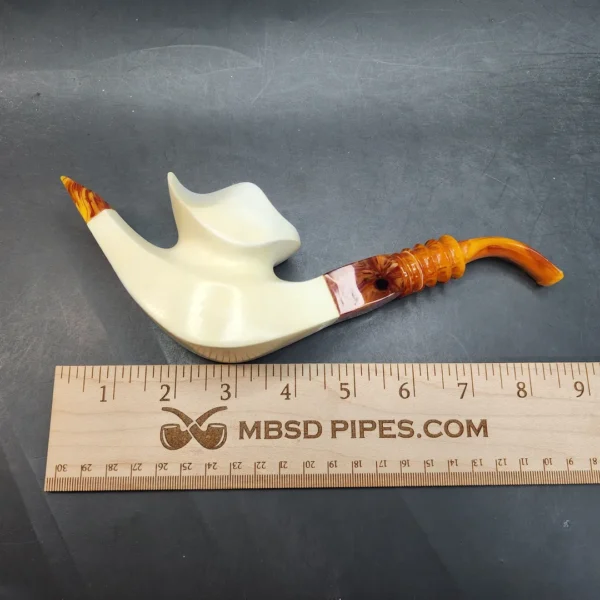 Sadik Yanik Jumbo Cavalier Block Meerschaum Pipe, Fitted Case [SOLD OUT] - Image 9