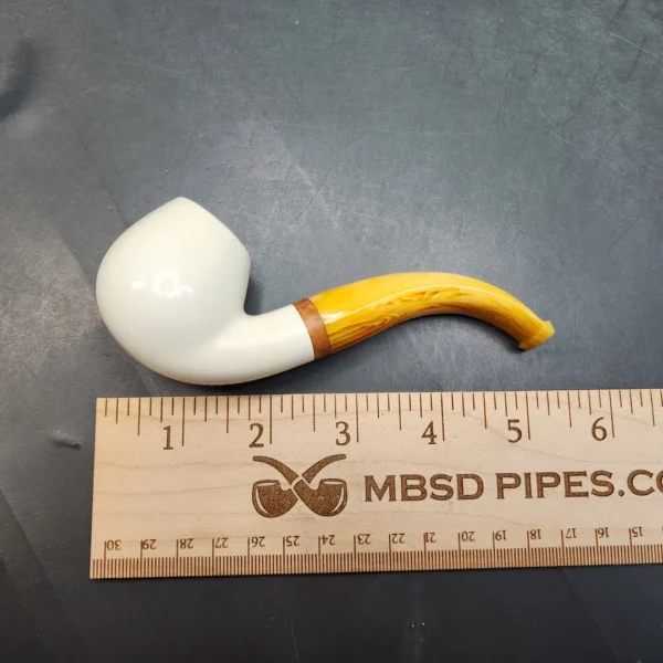 MBSD Meerschaum Deluxe, Bent Apple Block Meerschaum Pipe, Briar-Mortis [SOLD OUT] - Image 9