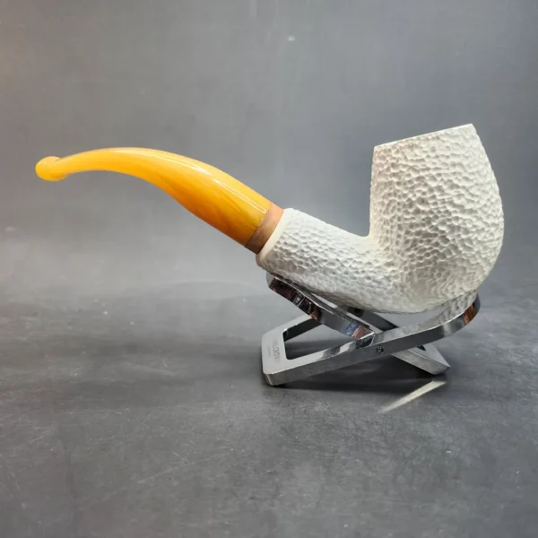 MBSD Meerschaum Deluxe, Bent Egg Block Meerschaum Pipe, Briar-Mortis [SOLD OUT] - Image 9