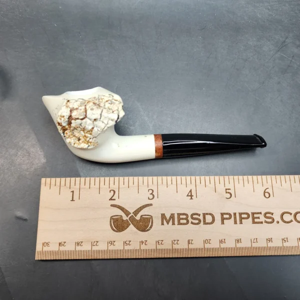 MBSD Meerschaum Deluxe Natural, Freehand Block Meerschaum Pipe, Briar-Mortise [SOLD OUT] - Image 9