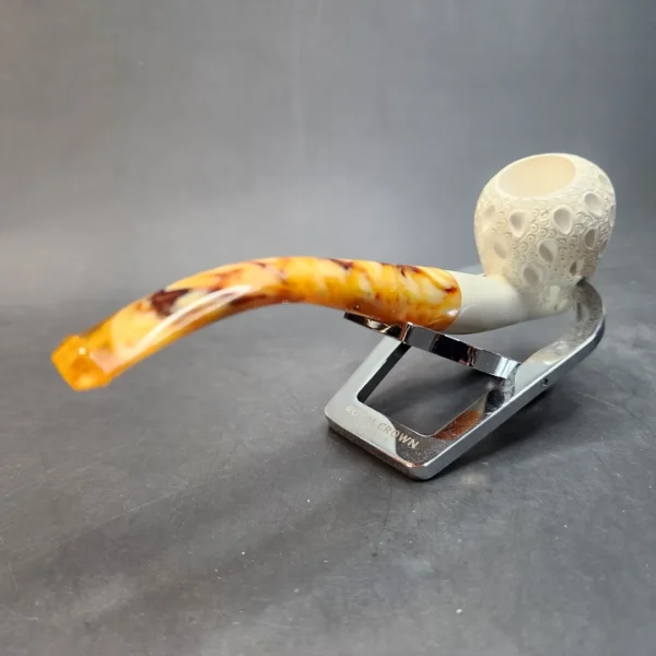 MBSD Meerschaum Lattice Acorn Block Meerschaum Pipe, Fitted Case [SOLD OUT] - Image 9