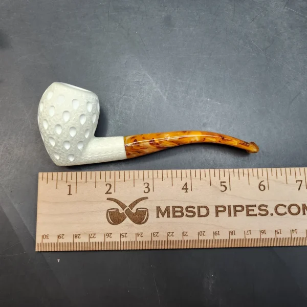 MBSD Meerschaum Lattice Acorn Block Meerschaum Pipe, Fitted Case [SOLD OUT] - Image 9