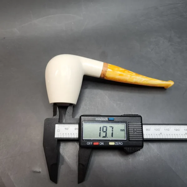 MBSD Meerschaum Deluxe Slightly Bent Egg, Block Meerschaum Pipe [SOLD OUT] - Image 10
